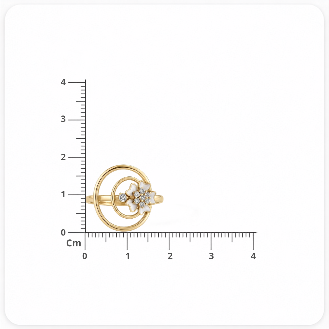 Celeste Bloom Double Circle Diamond Ring