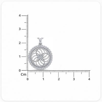 Celestial Vortex Halo Diamond Pendant