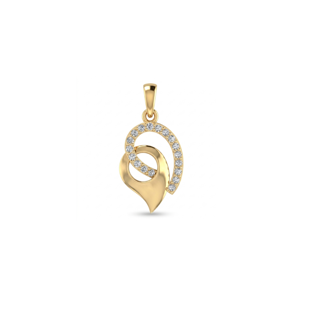 Celestial Leaf Diamond Pendant