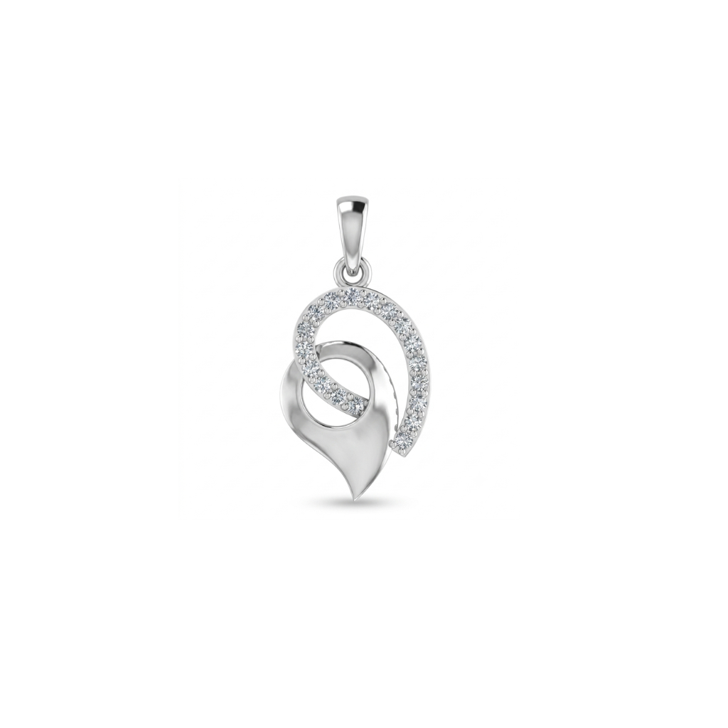 Celestial Leaf Diamond Pendant