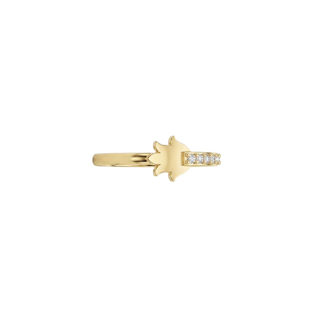 Kashish Royal Lotus Crown Lab Grown Diamond Band Ring