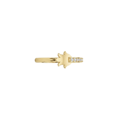 Kashish Royal Lotus Crown Lab Grown Diamond Band Ring