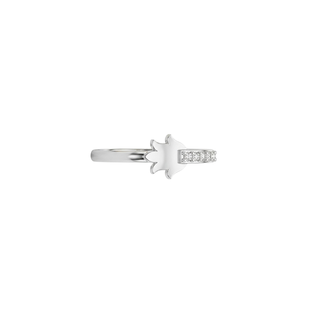 Kashish Royal Lotus Crown Lab Grown Diamond Band Ring