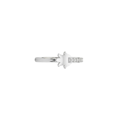 Kashish Royal Lotus Crown Lab Grown Diamond Band Ring