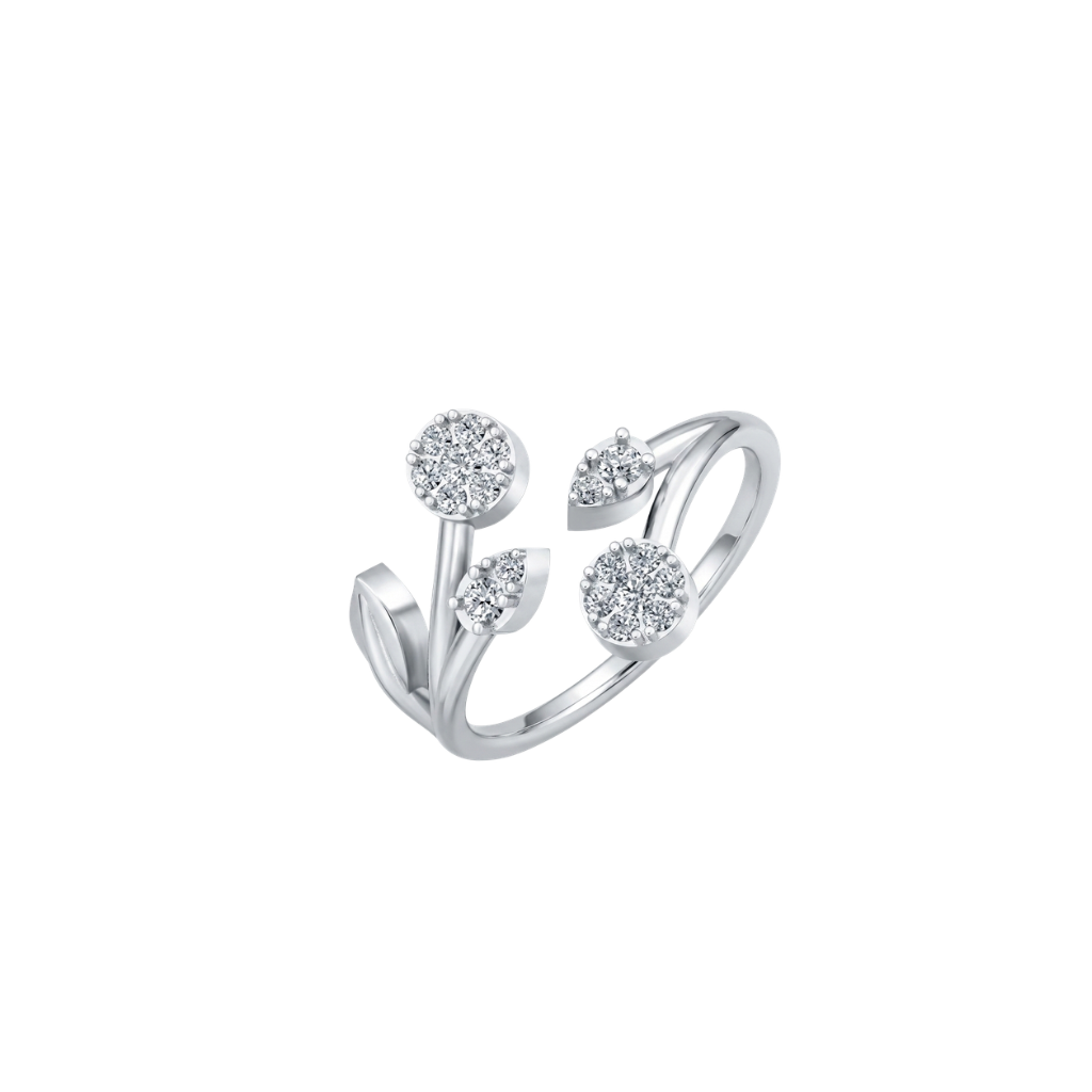 Kashish Meadow Dual Floral Cluster Diamond Ring