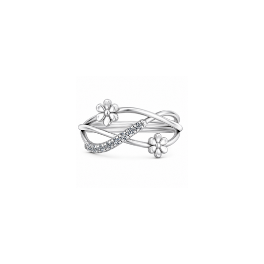 Bloom Infinity Floral Diamond Ring
