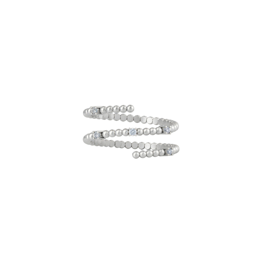 Celeste Spiral Diamond Wrap Ring