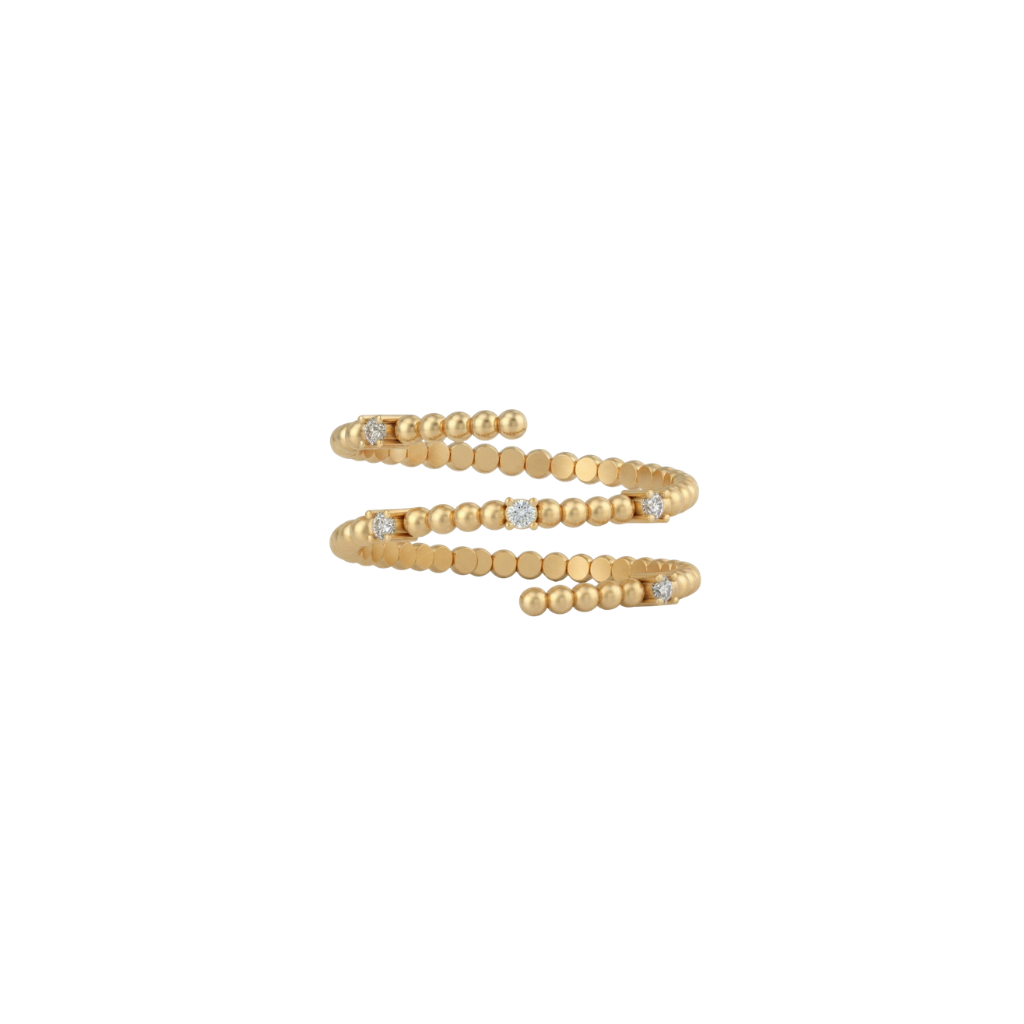 Celeste Spiral Diamond Wrap Ring