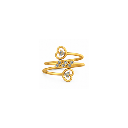 Eternal Heart Spiral Diamond Ring