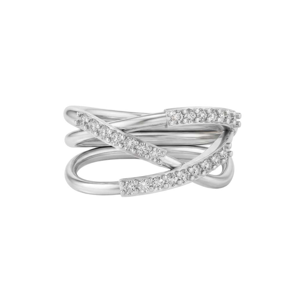 Infinity Criss Cross Diamond Ring