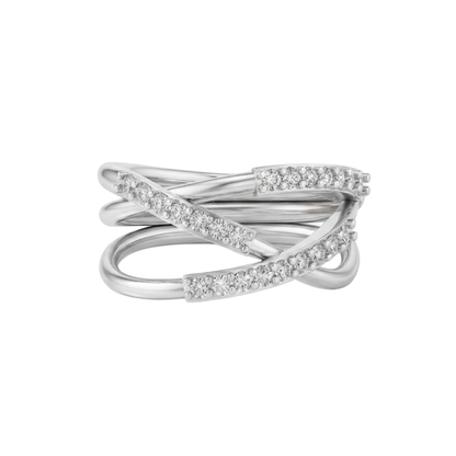 Infinity Criss Cross Diamond Ring