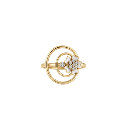 Celeste Bloom Double Circle Diamond Ring