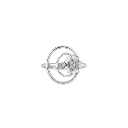 Celeste Bloom Double Circle Diamond Ring