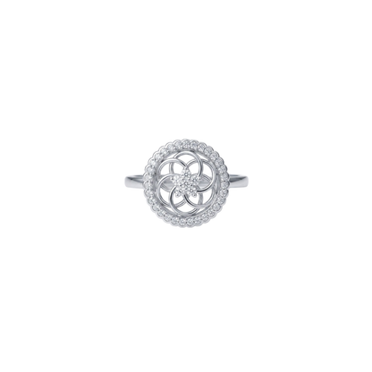 Aurora Bloom Halo Diamond Ring