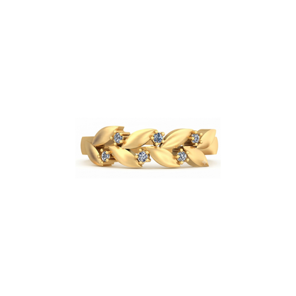 Elowen Leaf Diamond Ring