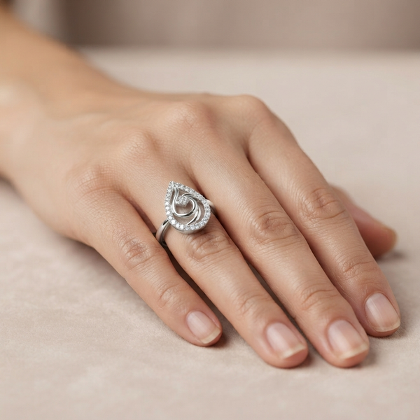 Flame Diamond Ring