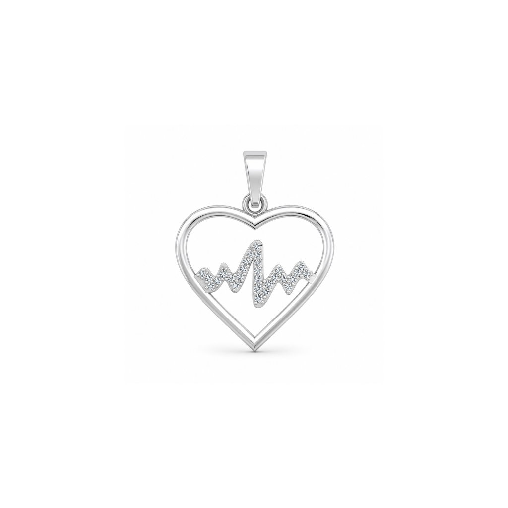 Heartbeat of Love Lab Grown Diamond Heart Pendant