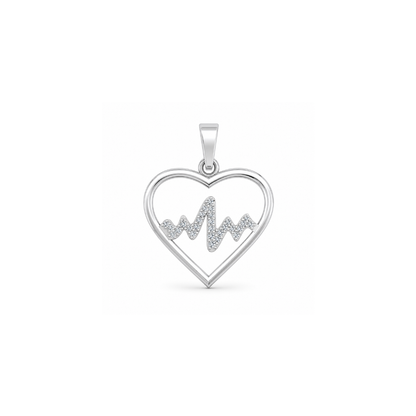 Heartbeat of Love Lab Grown Diamond Heart Pendant