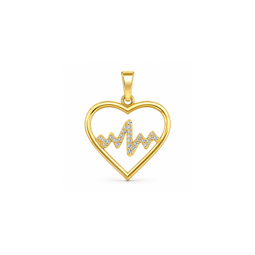 Heartbeat of Love Lab Grown Diamond Heart Pendant