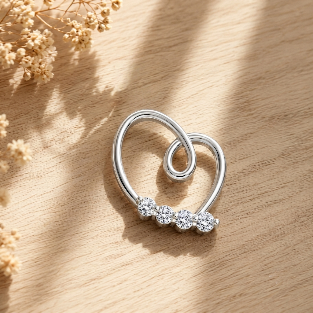 Infinity Aura Diamond Heart Pendant