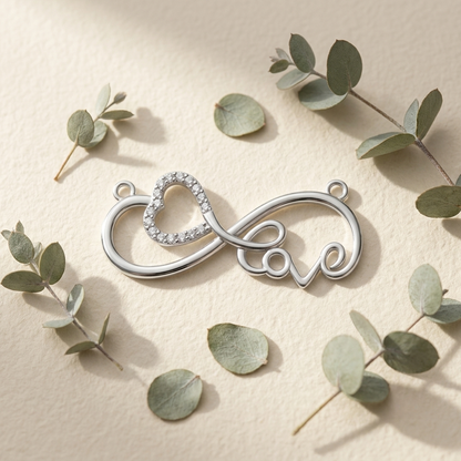 Eternal Promise Infinity Heart Diamond Pendant