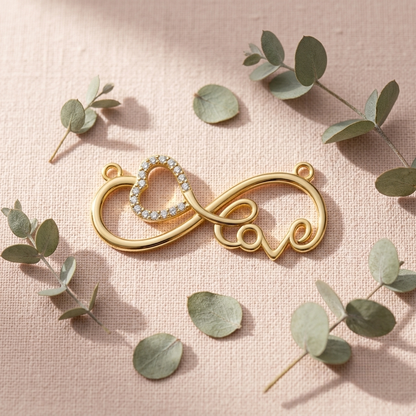 Eternal Promise Infinity Heart Diamond Pendant
