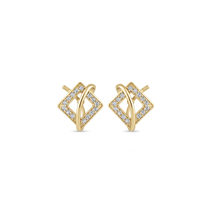 Infinity Prism Diamond Stud Earrings