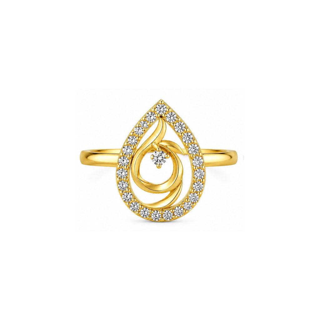 Flame Diamond Ring