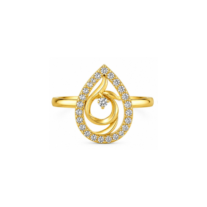 Flame Diamond Ring