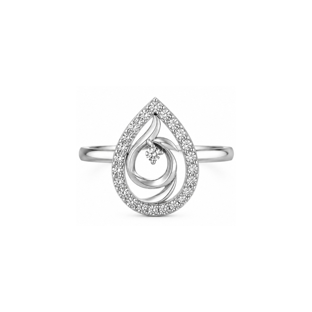 Flame Diamond Ring