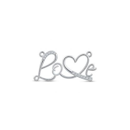 Love Script Diamond Pendant