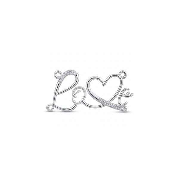 Sliver love springs on a white background