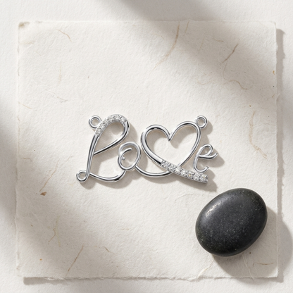Love Script Diamond Pendant