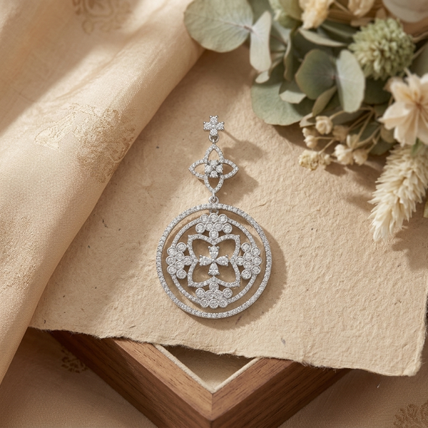 Butterfly Halo Diamond Pendant
