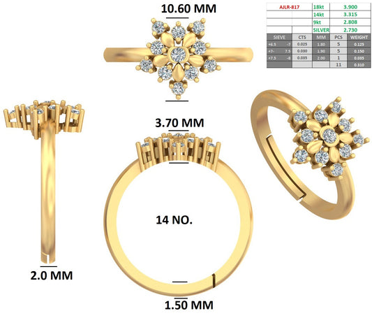 SIlver Diamond Flower