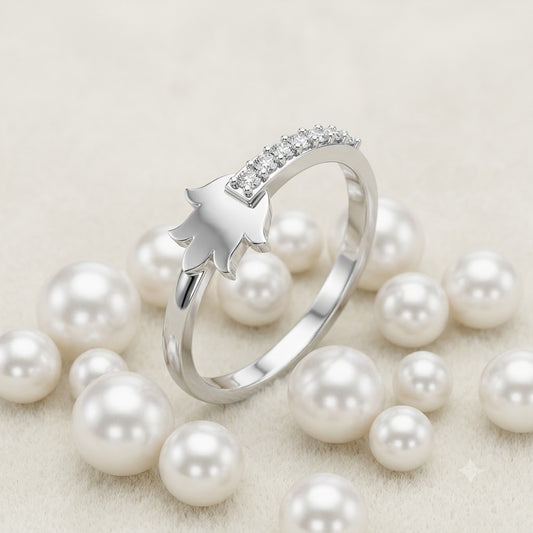 Lotus Diamond Ring