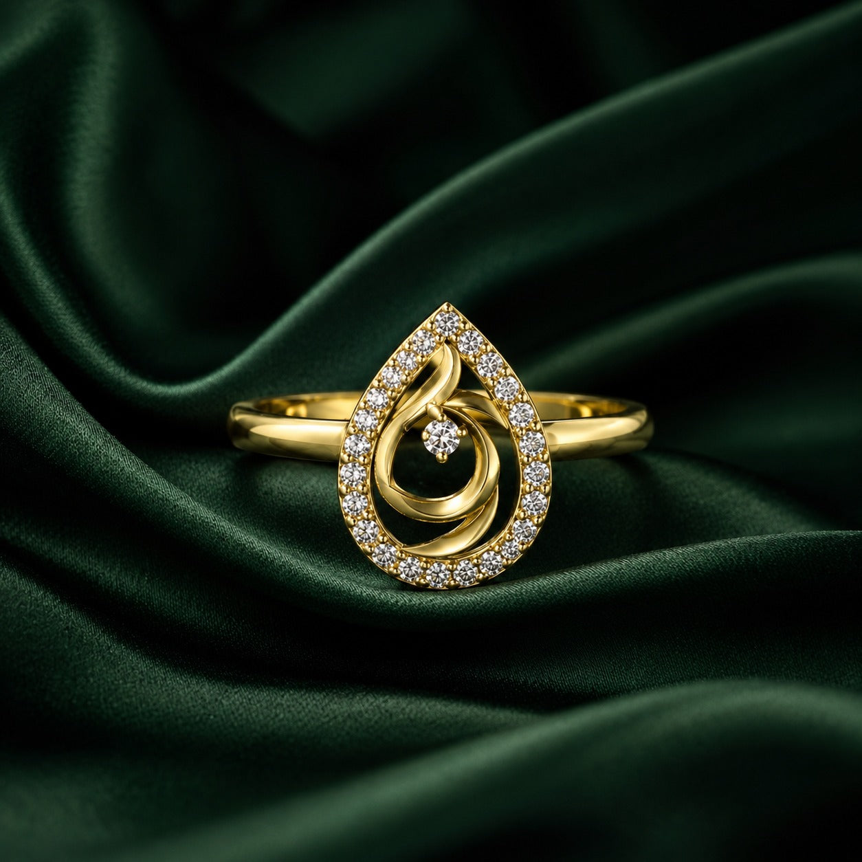 Flame Diamond Ring