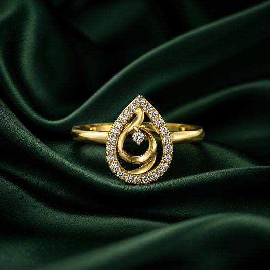 Flame Diamond Ring