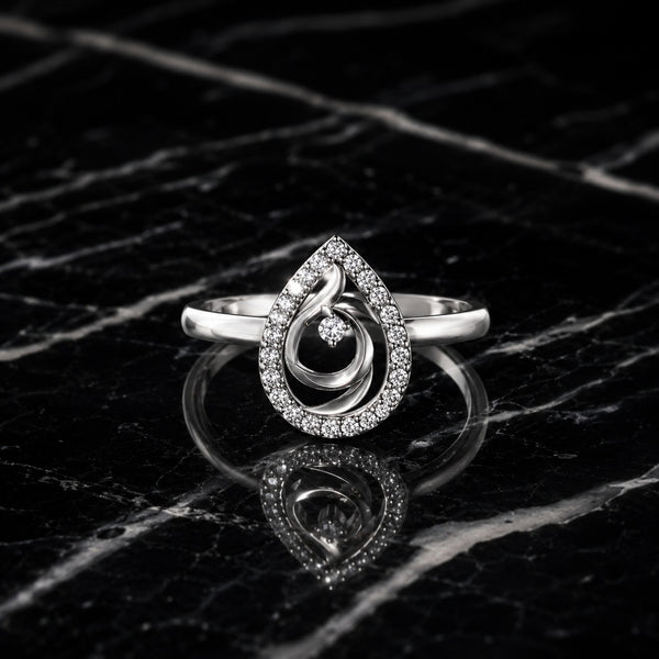 Flame Diamond Ring
