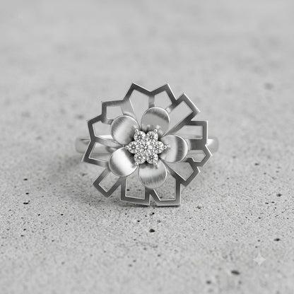 Floral Statement Diamond Ring
